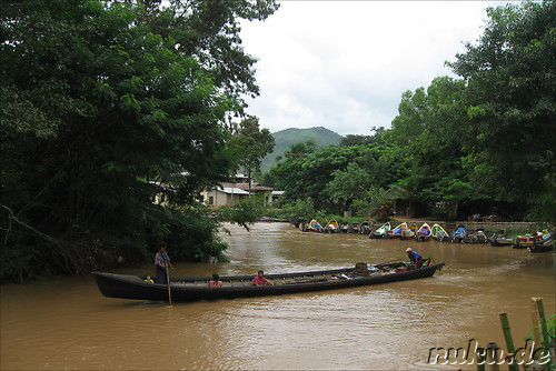 Am Bootsanleger in Inthein am Inle Lake, Myanmar
