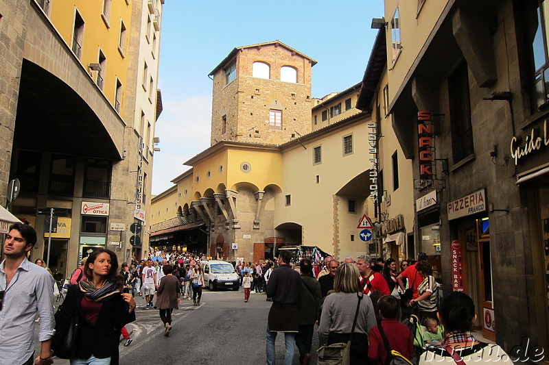 An der Ponte Vecchio in Florenz, Italien
