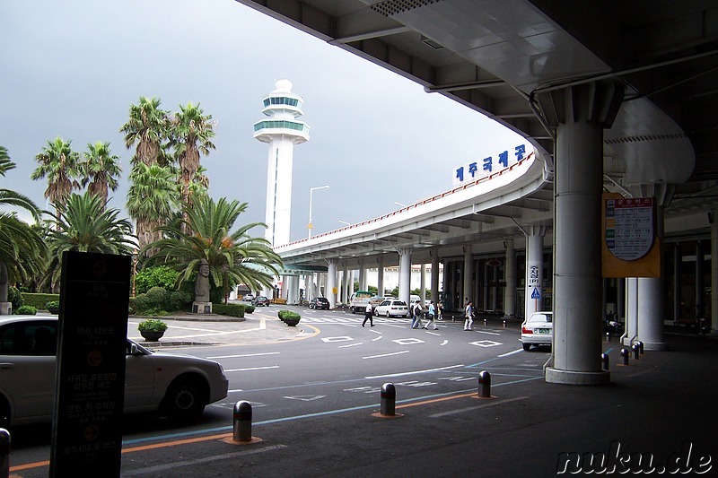 Ankunft am Flughafen von Jejudo