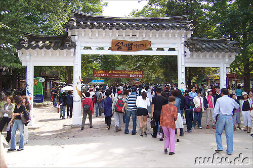 Ankunft auf Namiseom, der Winter Sonata Insel
