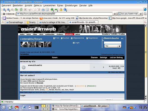 AsianFilmWeb.de defaced am 09.03.2005