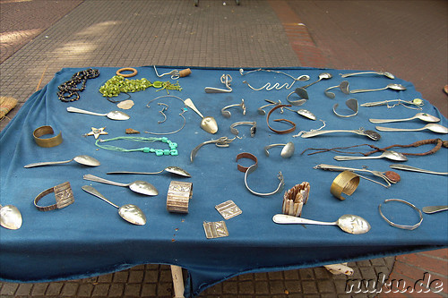 Auf dem Plaza Dorrego angebotene Souvenirs