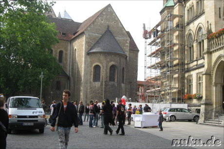 Auf dem Rathausplatz in Braunschweig
