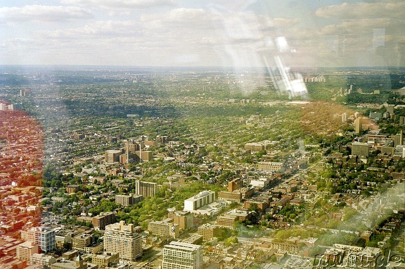 Ausblick auf Toronto vom CN Tower in Toronto, Kanada