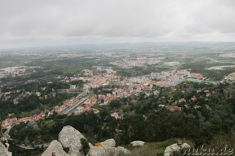 Ausblick vom Castelo dos Mouros in Sintra, Portugal