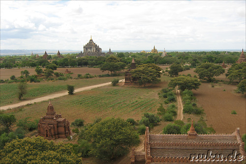 Ausblick vom Shwesandaw Paya - Tempel in Bagan, Myanmar