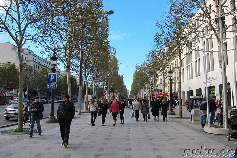 Avenue des Champs-Elysees in Paris, Frankreich