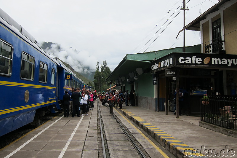 Bahnhof in Ollantaytambo, Peru