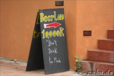 Beerlao 10000 Kip - Don't drink too much!
