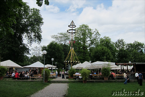 Biergarten im Schlossgarten, Stuttgart, Baden-Wuerttemberg