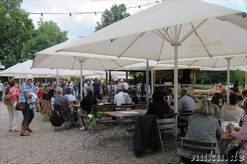 Biergarten im Schlossgarten, Stuttgart, Baden-Wuerttemberg