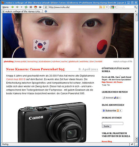 Bisheriges Blog-Design "Koreanische Augen"