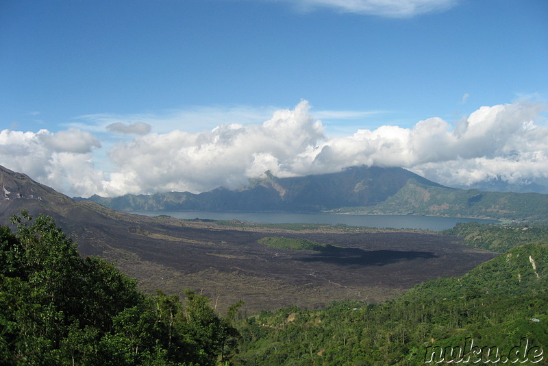 Blick auf den Vulkan Mount Batur auf Bali, Indonesien