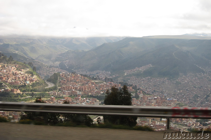 Blick auf La Paz, Bolivien