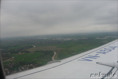 Blick aus dem Flugzeug