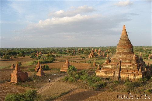 Blick vom Buledi Tempel in Bagan, Myanmar