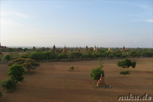 Blick vom Buledi Tempel in Bagan, Myanmar