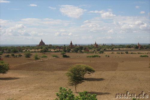 Blick vom Thabeik Hmauk - Tempel in Bagan, Myanmar