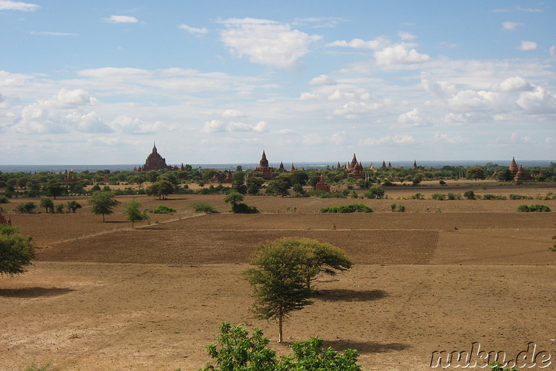 Blick vom Thabeik Hmauk - Tempel in Bagan, Myanmar