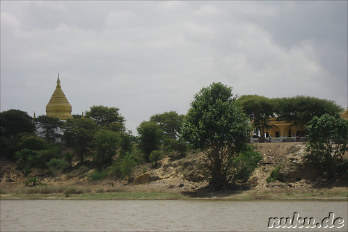 Bootsfahrt auf dem Ayeyarwady River in Bagan, Myanmar