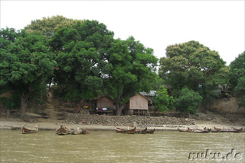 Bootsfahrt auf dem Ayeyarwady River in Bagan, Myanmar