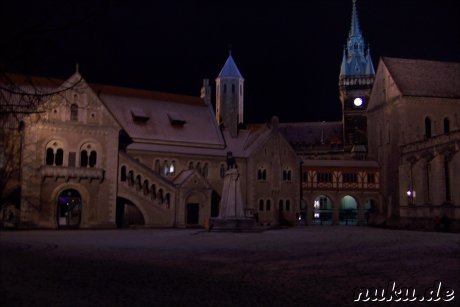 Burgplatz Braunschweig bei Nacht