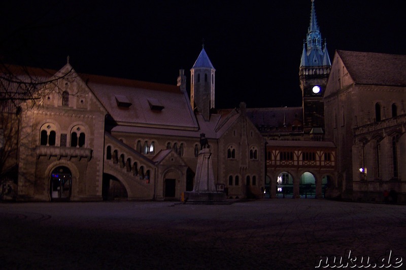 Burgplatz Braunschweig bei Nacht