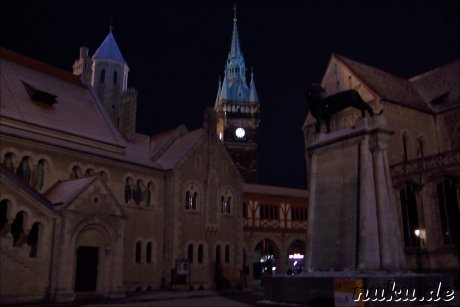 Burgplatz Braunschweig bei Nacht