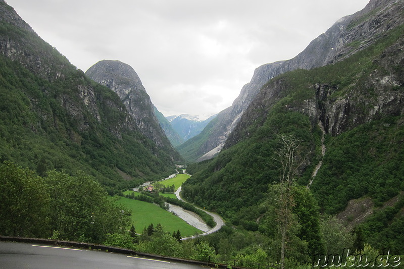 Busfahrt von Voss nach Gudvangen in Norwegen