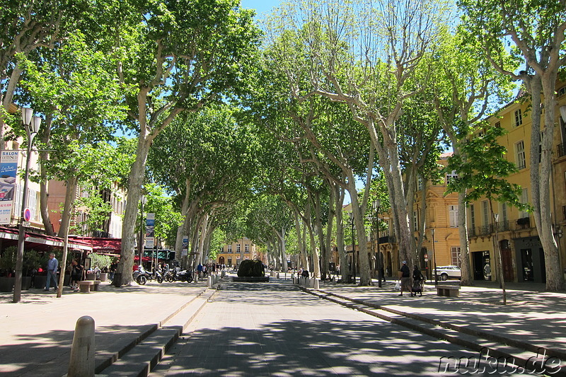 Cours Mirabeau in Aix-en-Provence, Frankreich