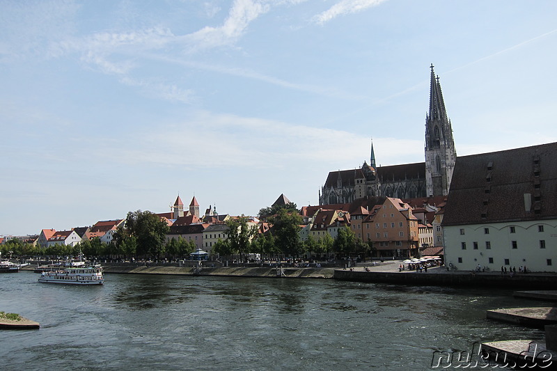 Donauufer in Regensburg, Bayern
