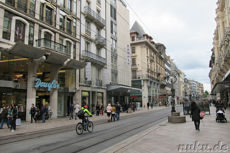 Eindrücke aus der Innenstadt von Genf, Schweiz