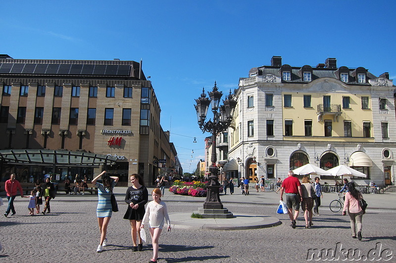 Eindrücke aus der Innenstadt von Uppsala, Schweden