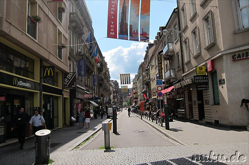 Einkaufsstrasse Grand Rue in Strasbourg, Frankreich