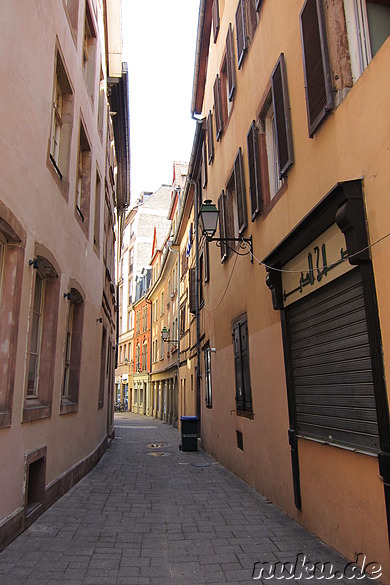 Einkaufsstrasse Grand Rue in Strasbourg, Frankreich