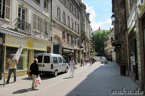 Einkaufsstrasse Grand Rue in Strasbourg, Frankreich