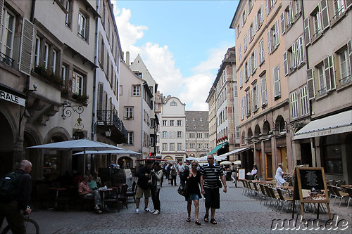 Einkaufsstrasse Grand Rue in Strasbourg, Frankreich
