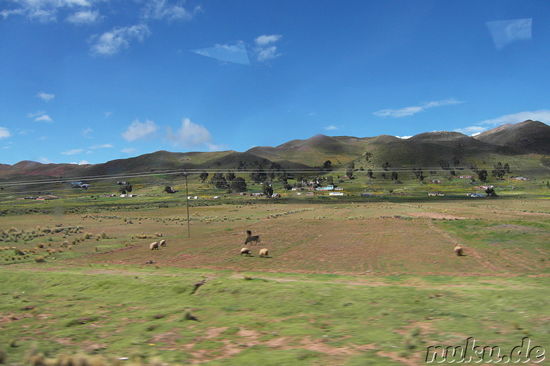 Fahrt von La Paz in Richtung peruanische Grenze