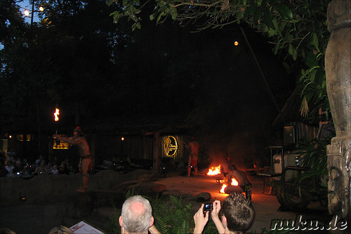 Feuershow vor der Night Safari