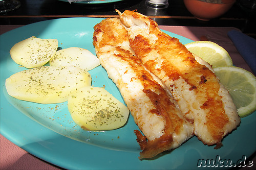 Fisch im Pulperia de los Faroles in Colonia, Uruguay