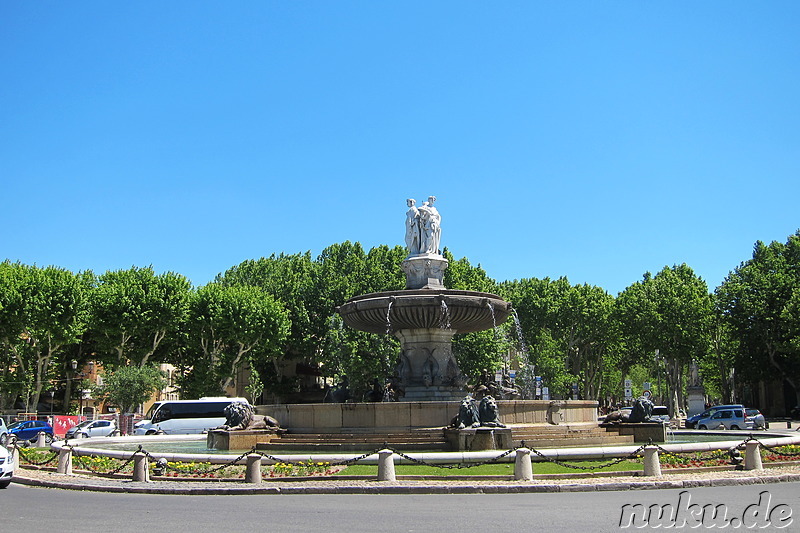 Fontaine de la Rotonde - Brunnen in Aix-en-Provence, Frankreich