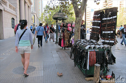 Fussgaengerzone Paseo Huerfanos in Santiago de Chile