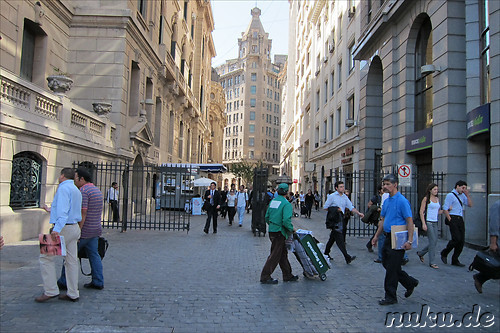 Fussgaengerzone Paseo Huerfanos in Santiago de Chile