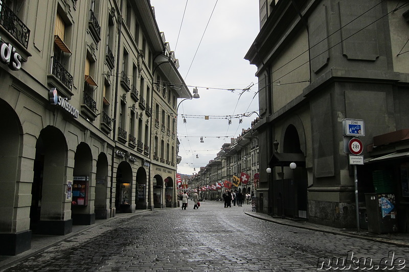 Fußgängerzone und Altstadt von Bern, Schweiz