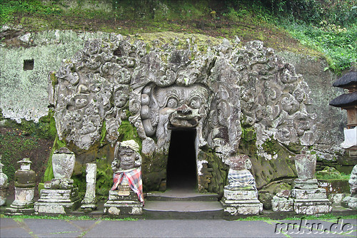 Goha Gajah Tempelhoehle in Bedulu, Bali, Indonesien