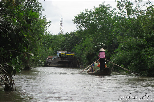 Gondel auf dem Mekong in Vietnam