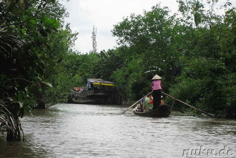 Gondel auf dem Mekong in Vietnam