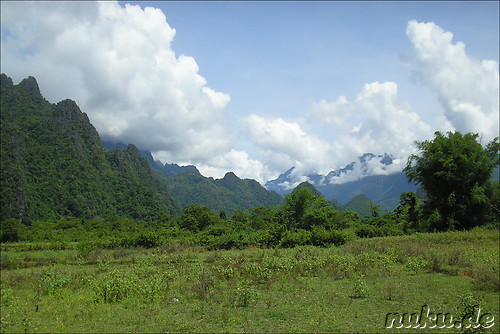 Gruene Landschaft in Laos