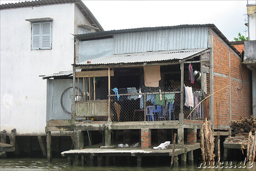Haeuser am Mekong