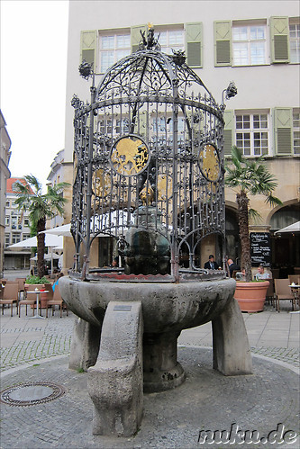Hans im Glueck Statue in Stuttgart, Baden-Wuerttemberg